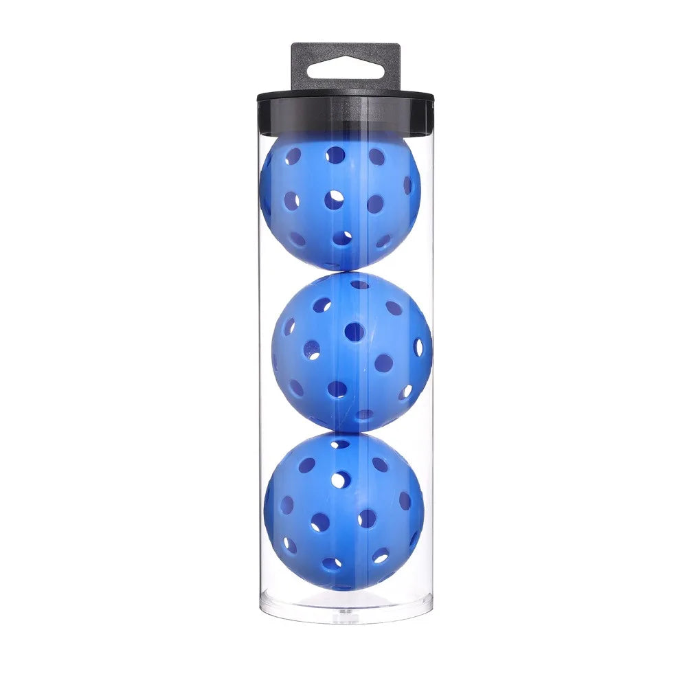 High Visibility 40 Hole Pickleballs 74mm with Bucket - 3PCS