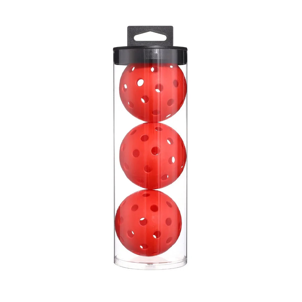 High Visibility 40 Hole Pickleballs 74mm with Bucket - 3PCS