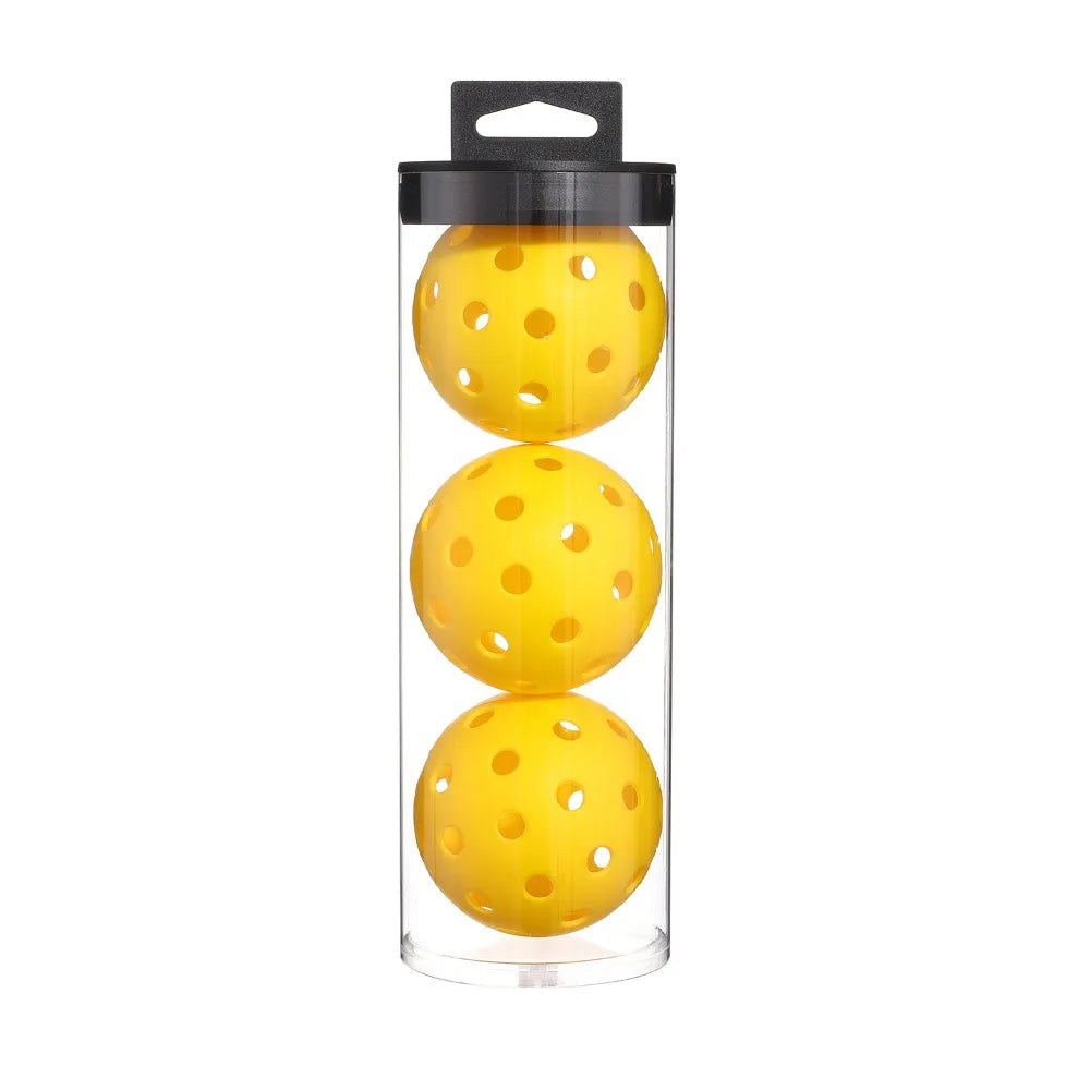 High Visibility 40 Hole Pickleballs 74mm with Bucket - 3PCS