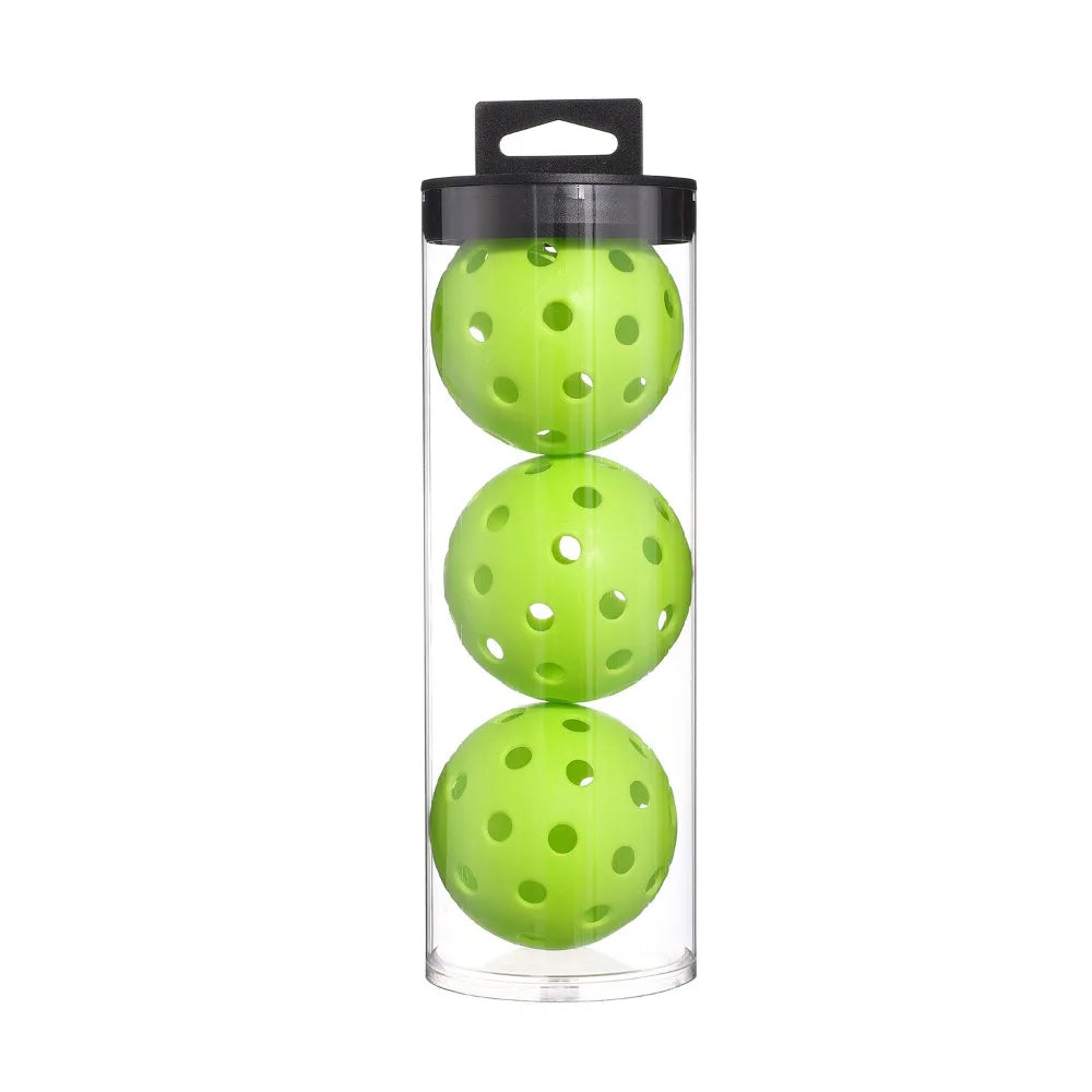 High Visibility 40 Hole Pickleballs 74mm with Bucket - 3PCS