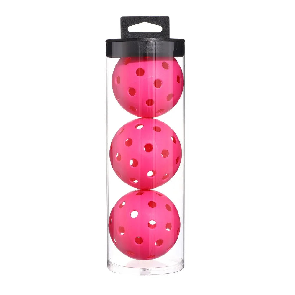 High Visibility 40 Hole Pickleballs 74mm with Bucket - 3PCS